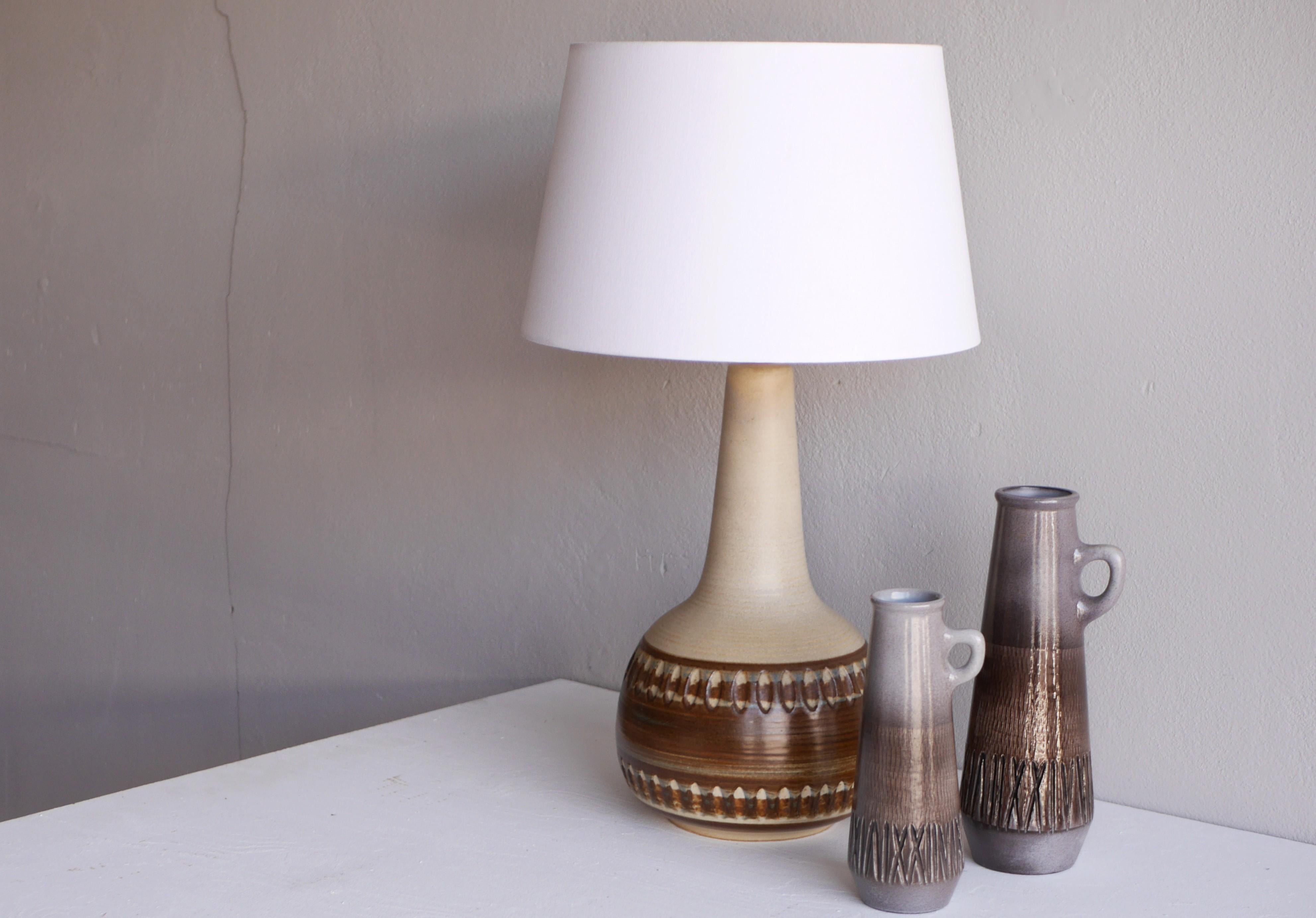 Mid-Century Modern A large Danish Mid-century modern Pottery Table Lamp from Søholm, 1970s