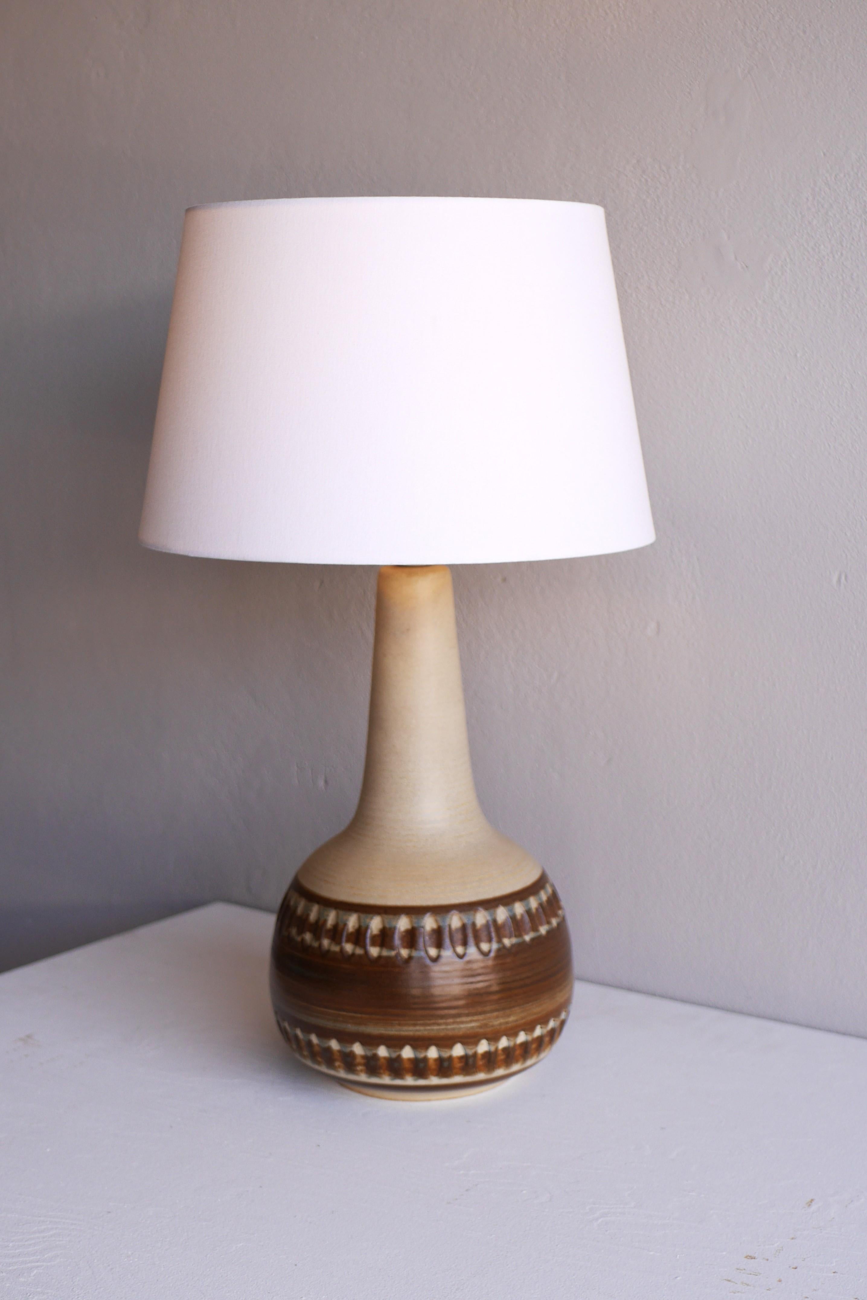 Late 20th Century A large Danish Mid-century modern Pottery Table Lamp from Søholm, 1970s