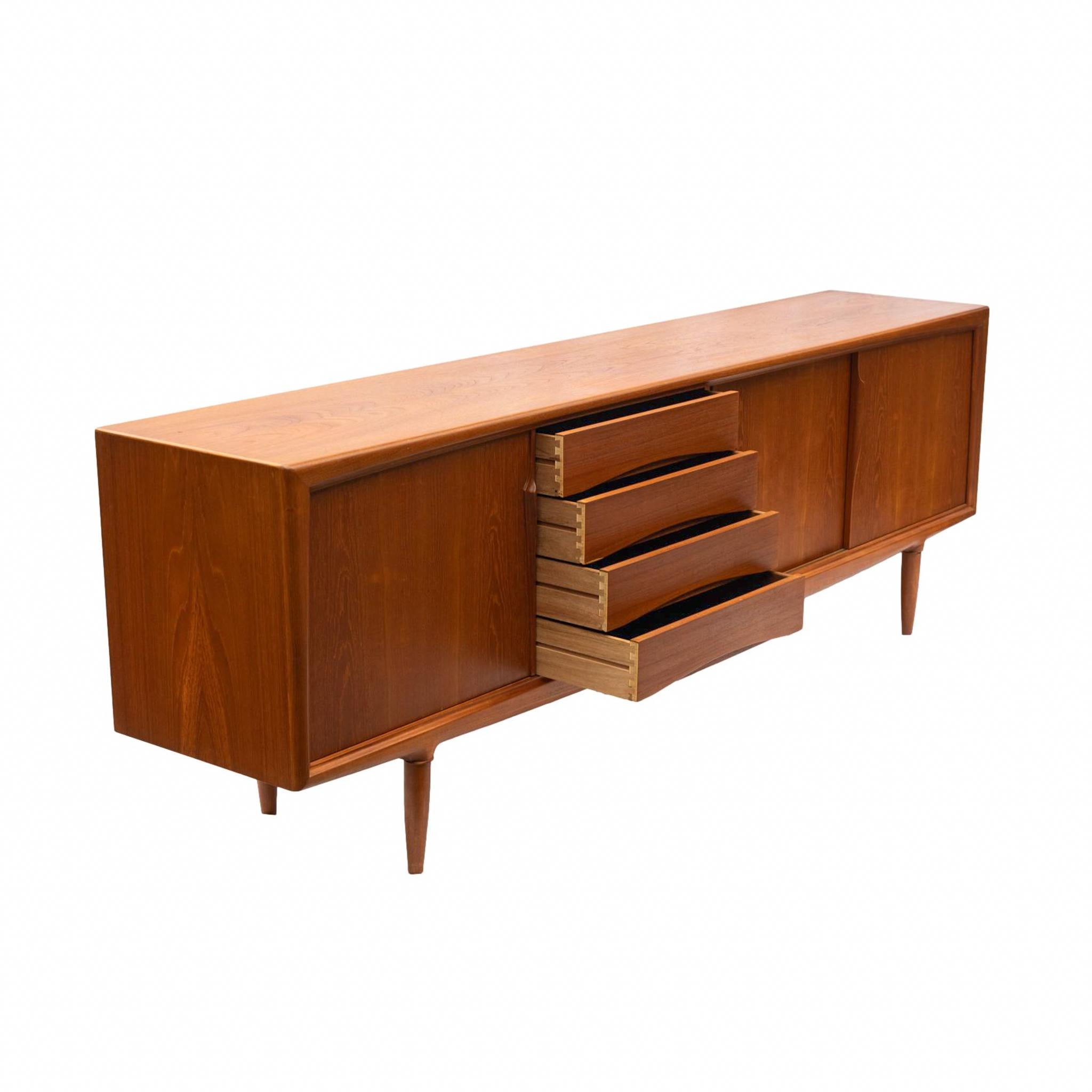 Mid-Century Modern Large Danish Modern Teak Sideboard by Gunni Omann, circa 1960