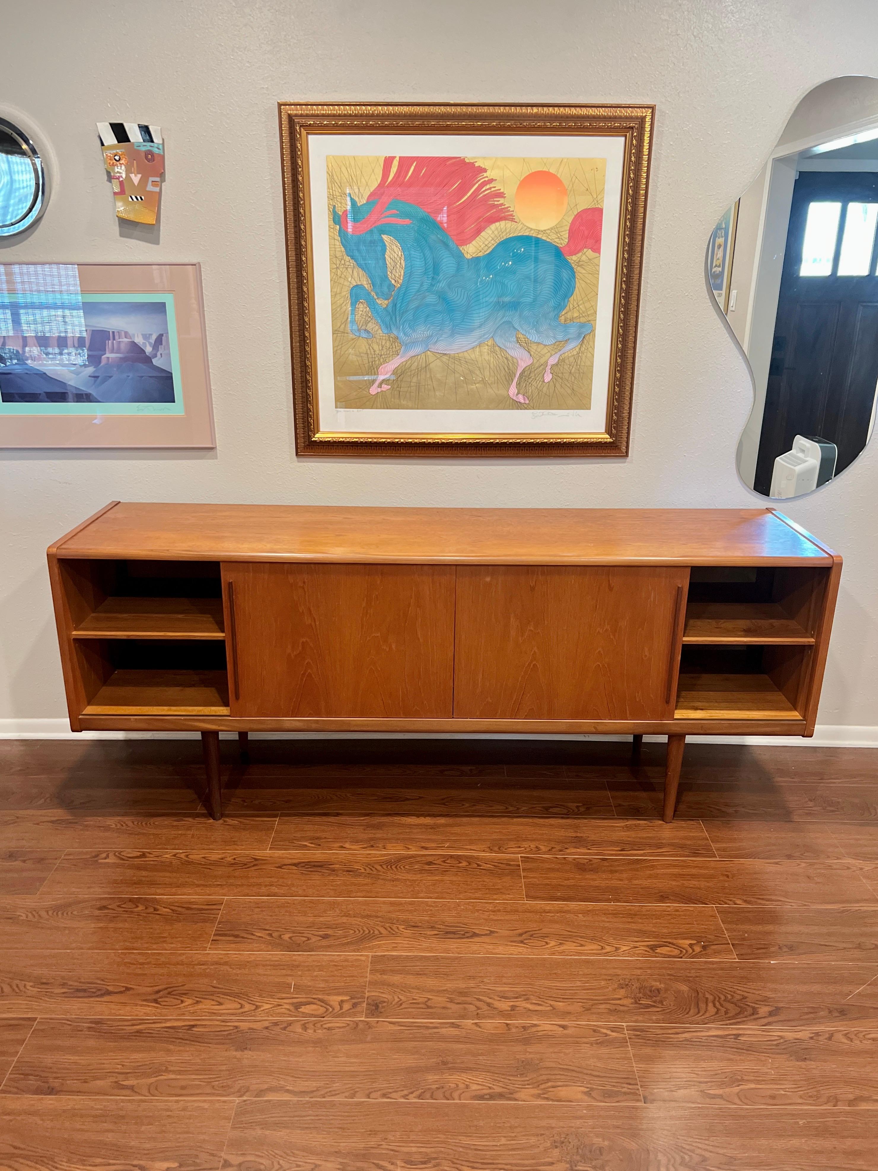A large danish sideboard in teak designed by Johannes Andersen for Silkeborg In Good Condition In Houston, TX