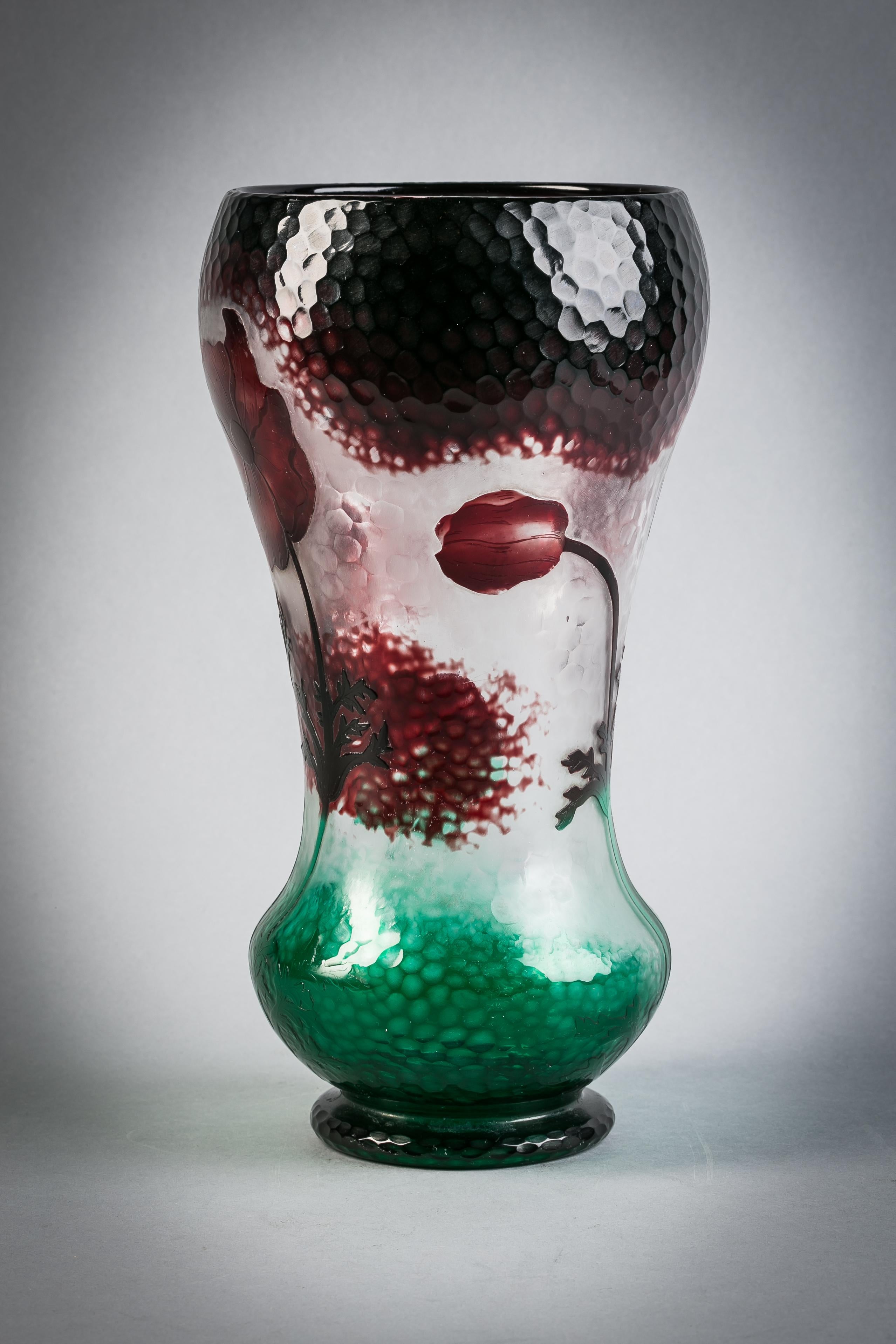 Francese Grande vaso Daum Nancy Cameo, 1900 circa in vendita
