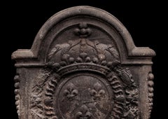 Large, Decorative Antique Cast Iron Fireback