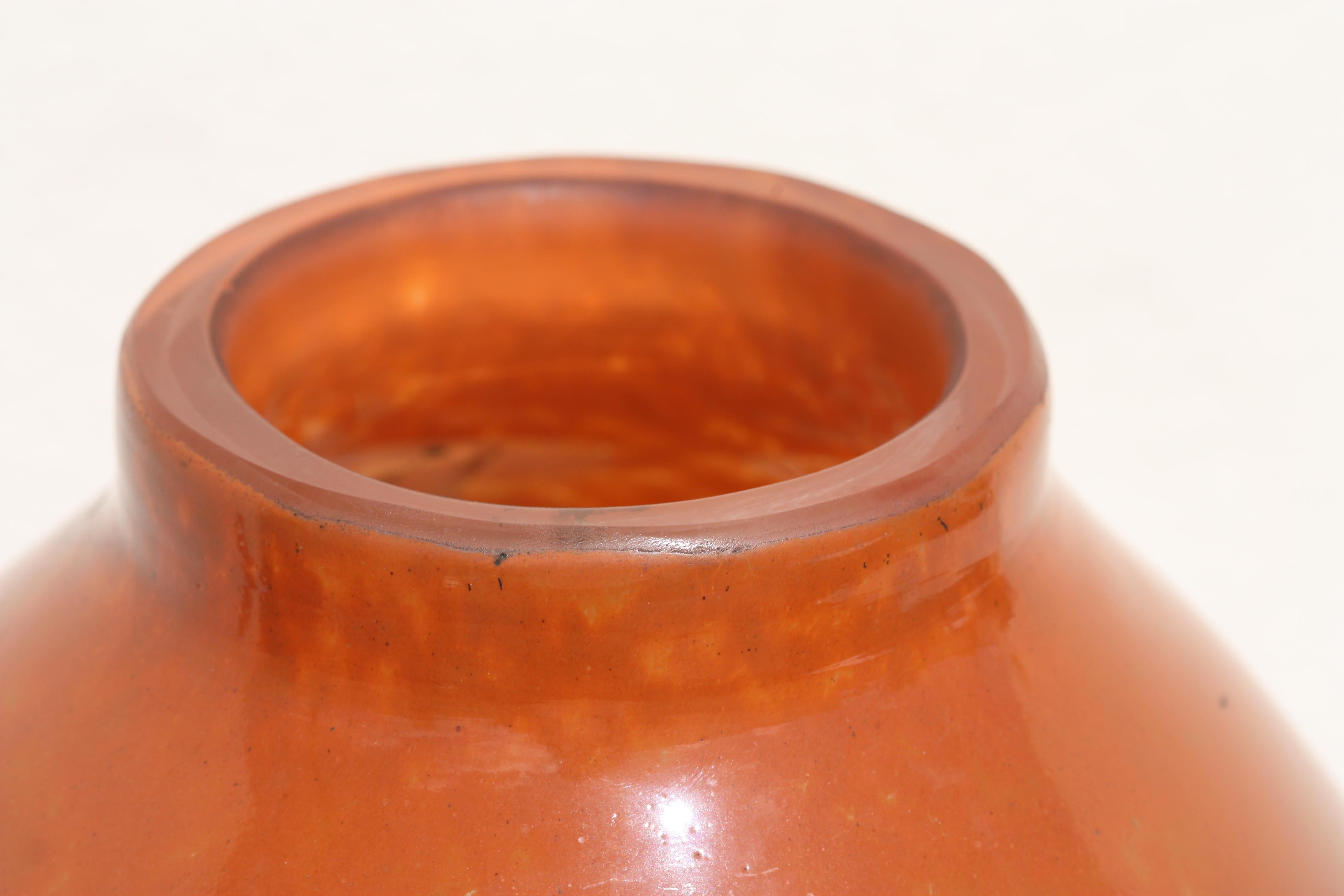 Verre Grand vase Art Déco en verre gravé à l'acide Degue en vente