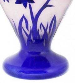 Grand vase en verre camée Degué, vers 1930