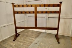 Large Double Sided Arts & Crafts Golden Pine Clothes Rail