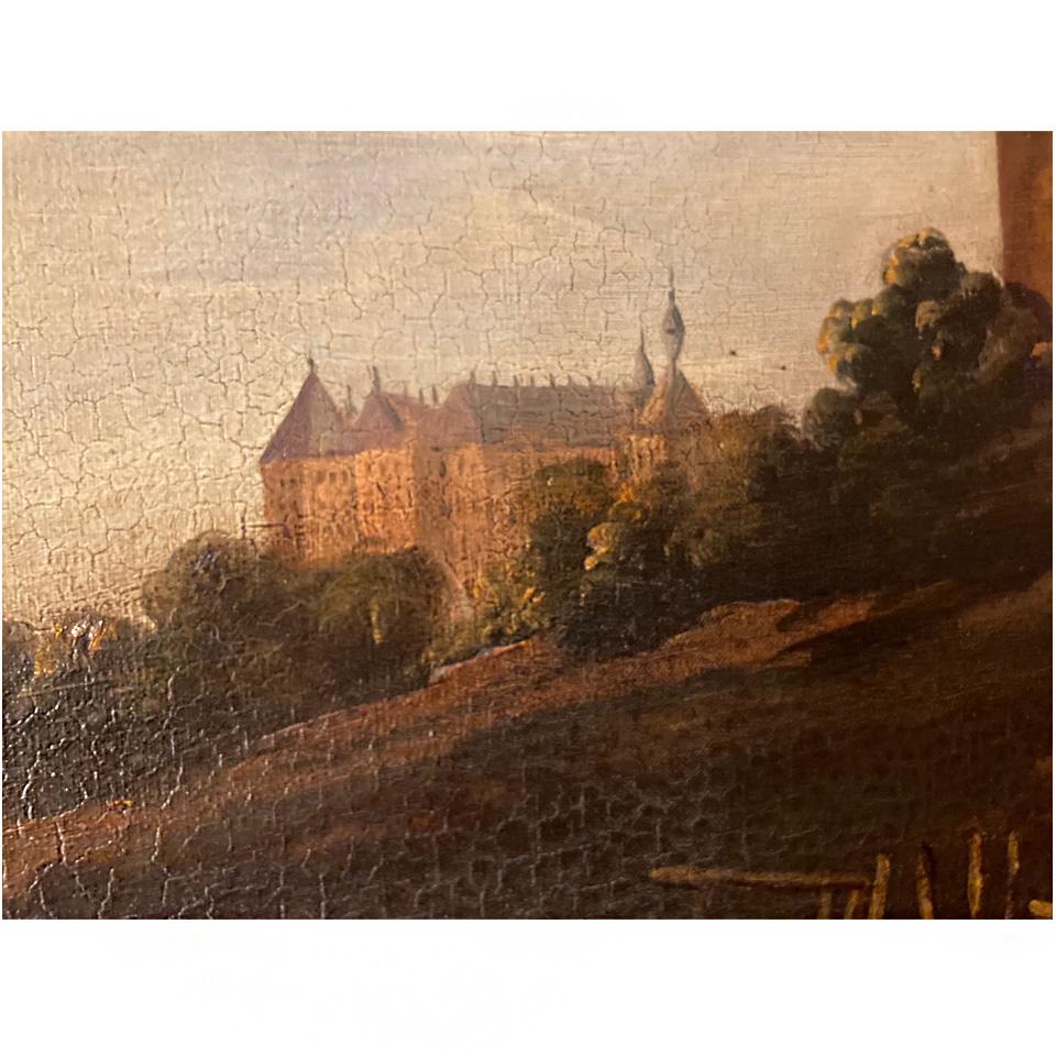 Large Dutch Landscape Painting In Good Condition In New York, NY
