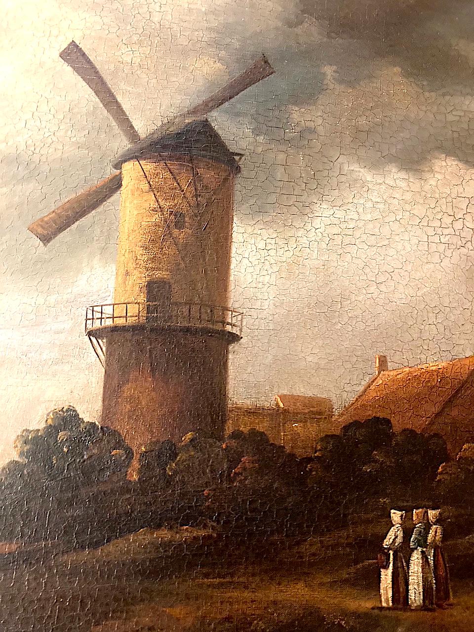 Mid-20th Century Large Dutch Landscape Painting