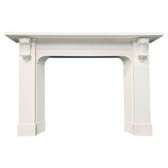 Antique A Large-Early 19th Century Scottish Statuary Marble Fireplace Surround.