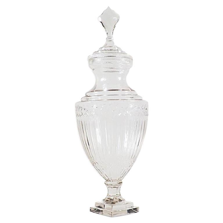 Large Edwardian, Cut Glass Apothecary Jar, circa 1910