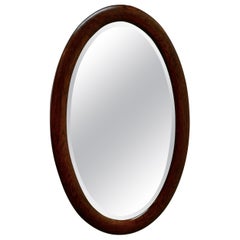 oval oak mirror Large Edwardian Oak Oval Mirror