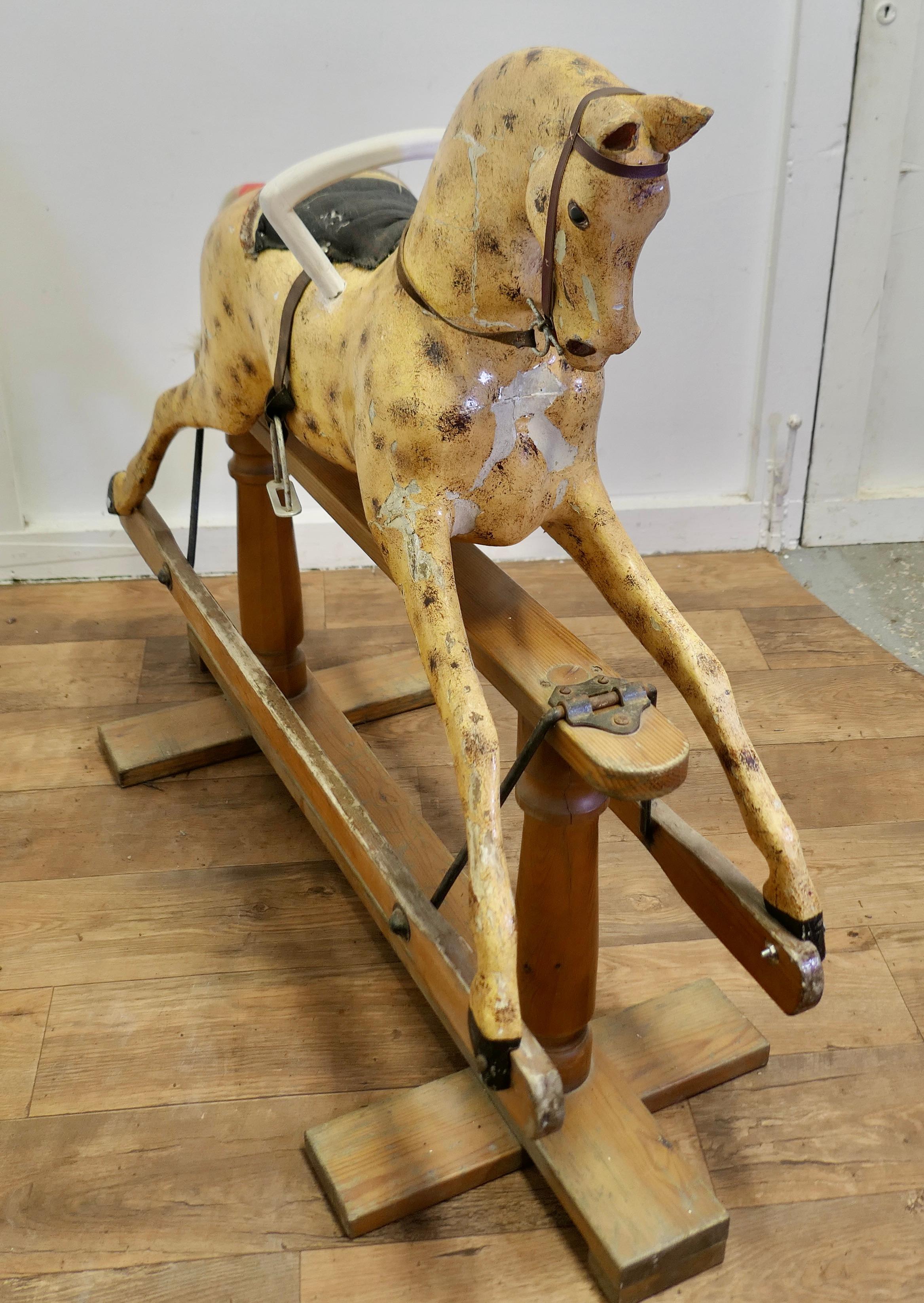 A Large Edwardian Rocking Horse  A handsome galloper  4