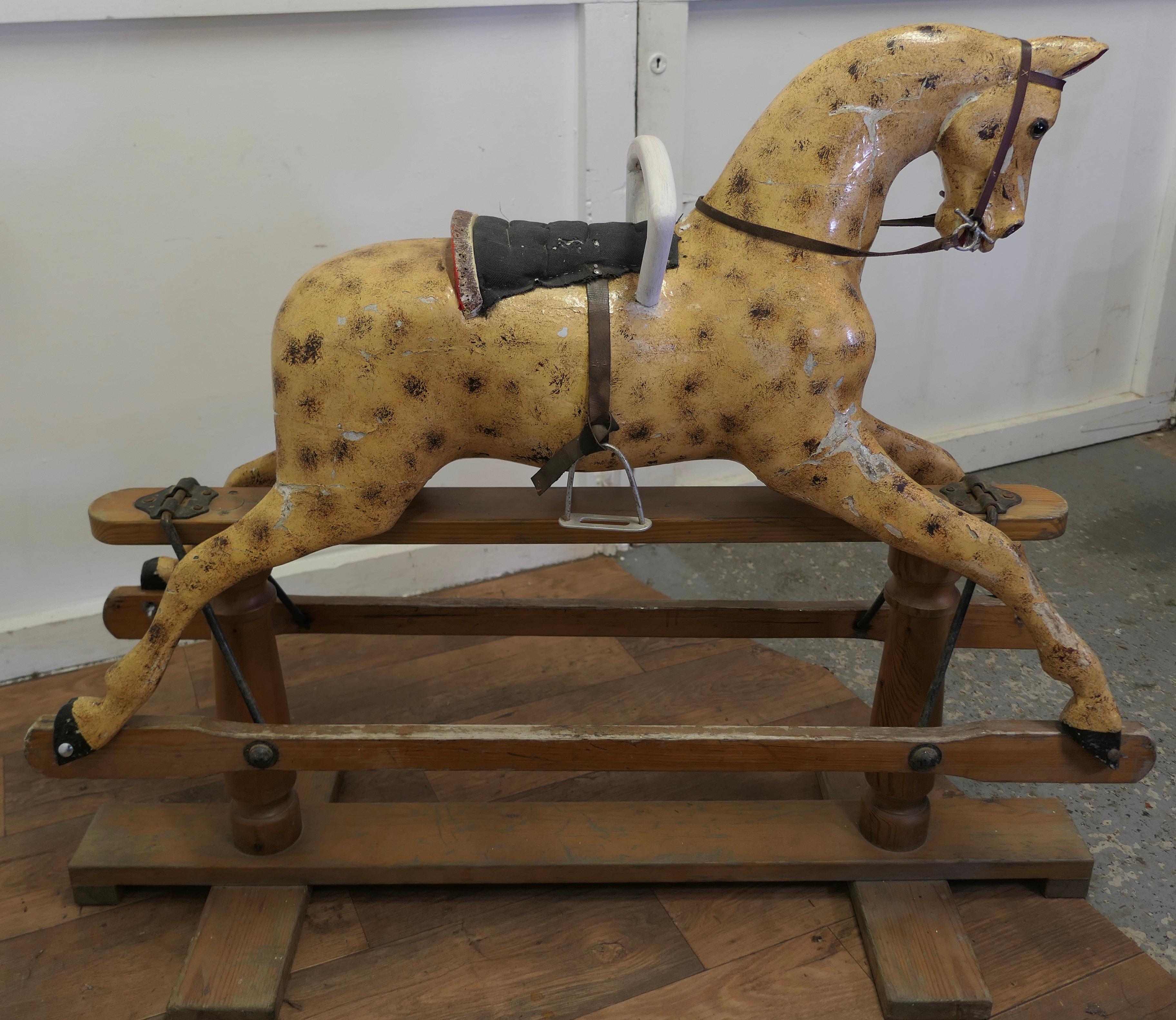 A Large Edwardian Rocking Horse  A handsome galloper  9