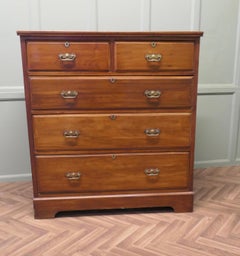 Edwardian Walnut Chest of Drawers, Antique Design, Solid 1900s Build