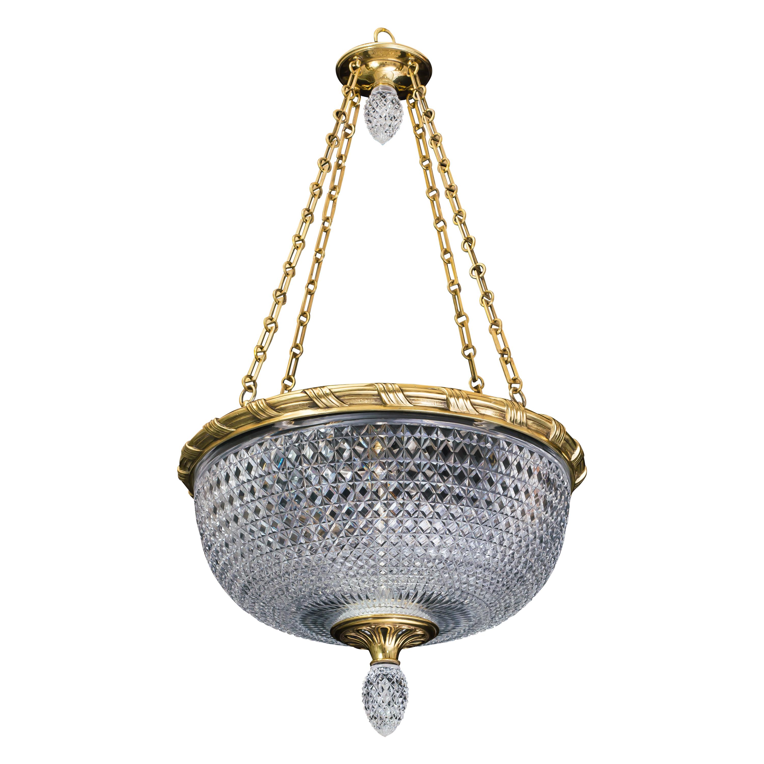 Grand luminaire en forme de bol à la coupe élaborée par F&C Osler En ...