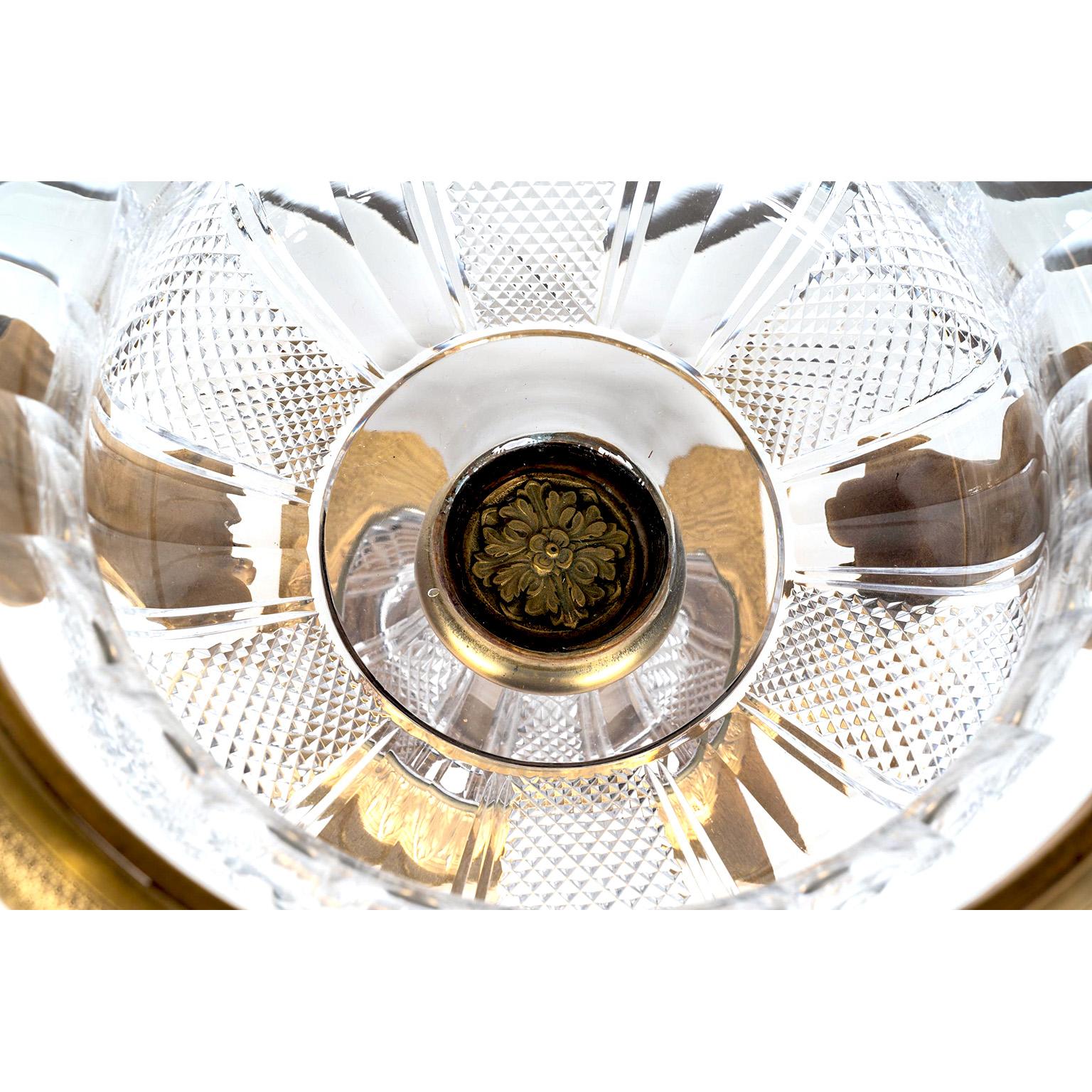 Großer Tafelaufsatz aus vergoldeter Bronze und geschliffenem Glas im Empire-Stil „Grande Coupe“ im Angebot 2