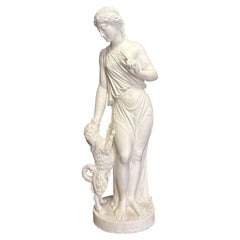 A large English Used Plaster " Fidelity" Statue 