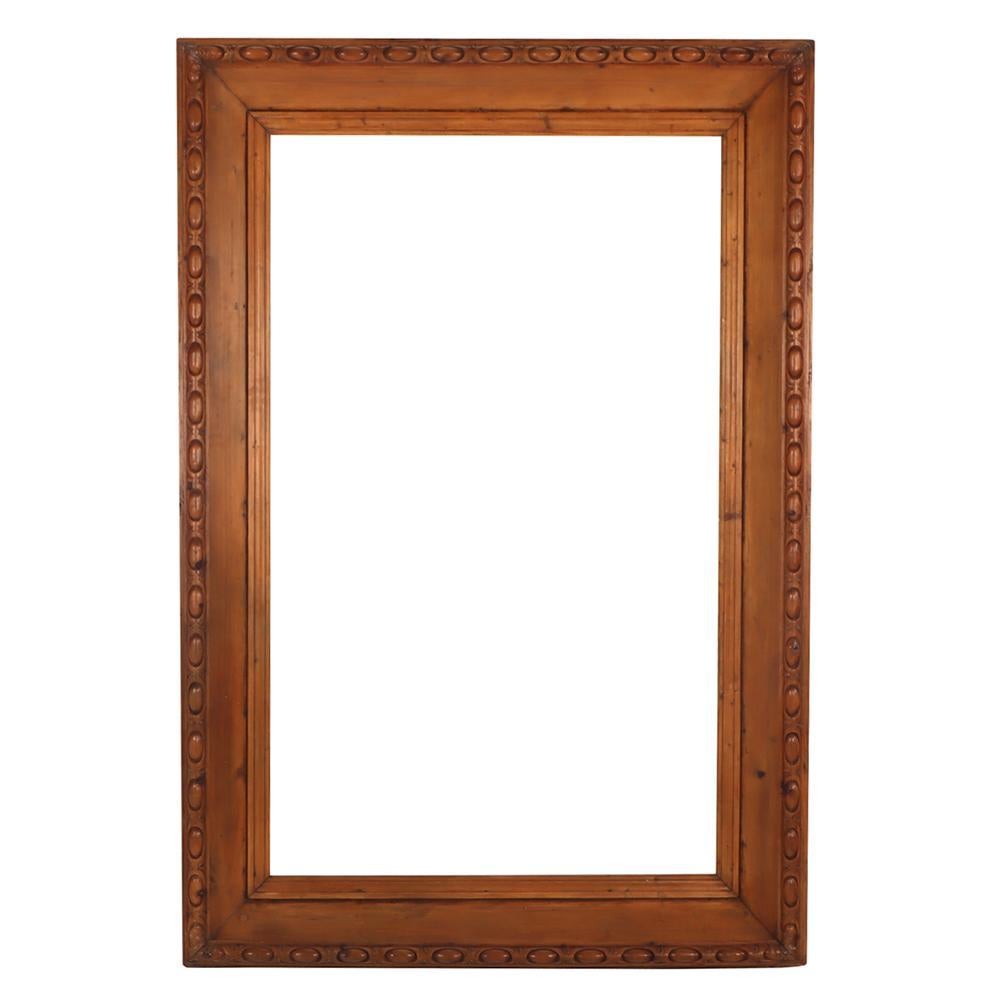 19th Century A large English carved pine frame, C. 1880 For Sale