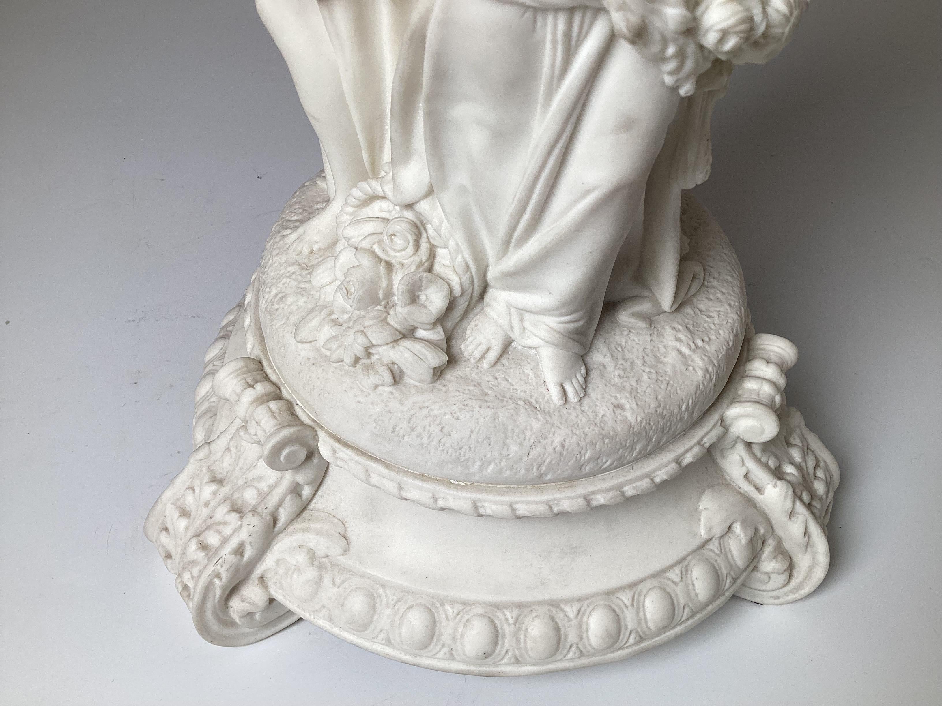 A Large English Parian Porcelain Figural Centerpiece Bowl For Sale 5