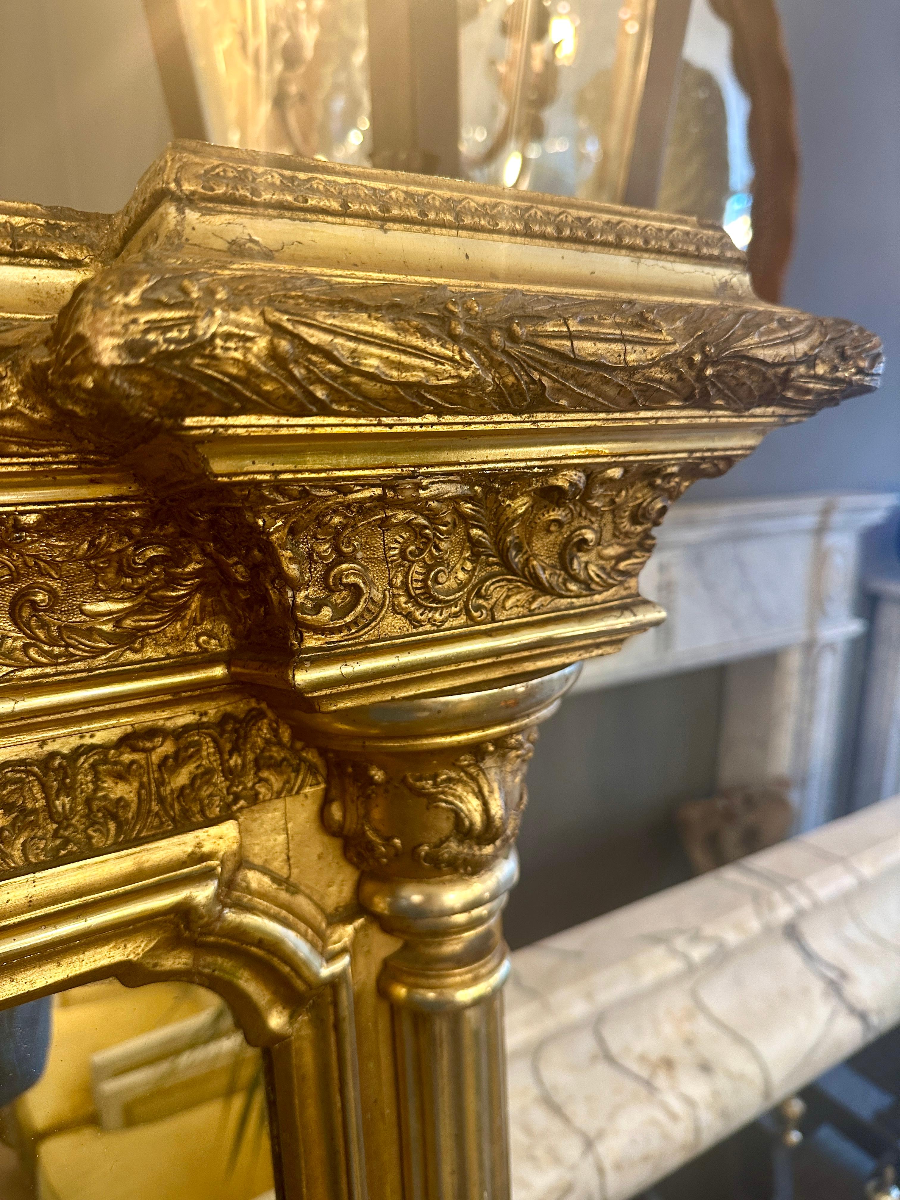 A Large English Regency Gilt  Pier Mirror For Sale 11