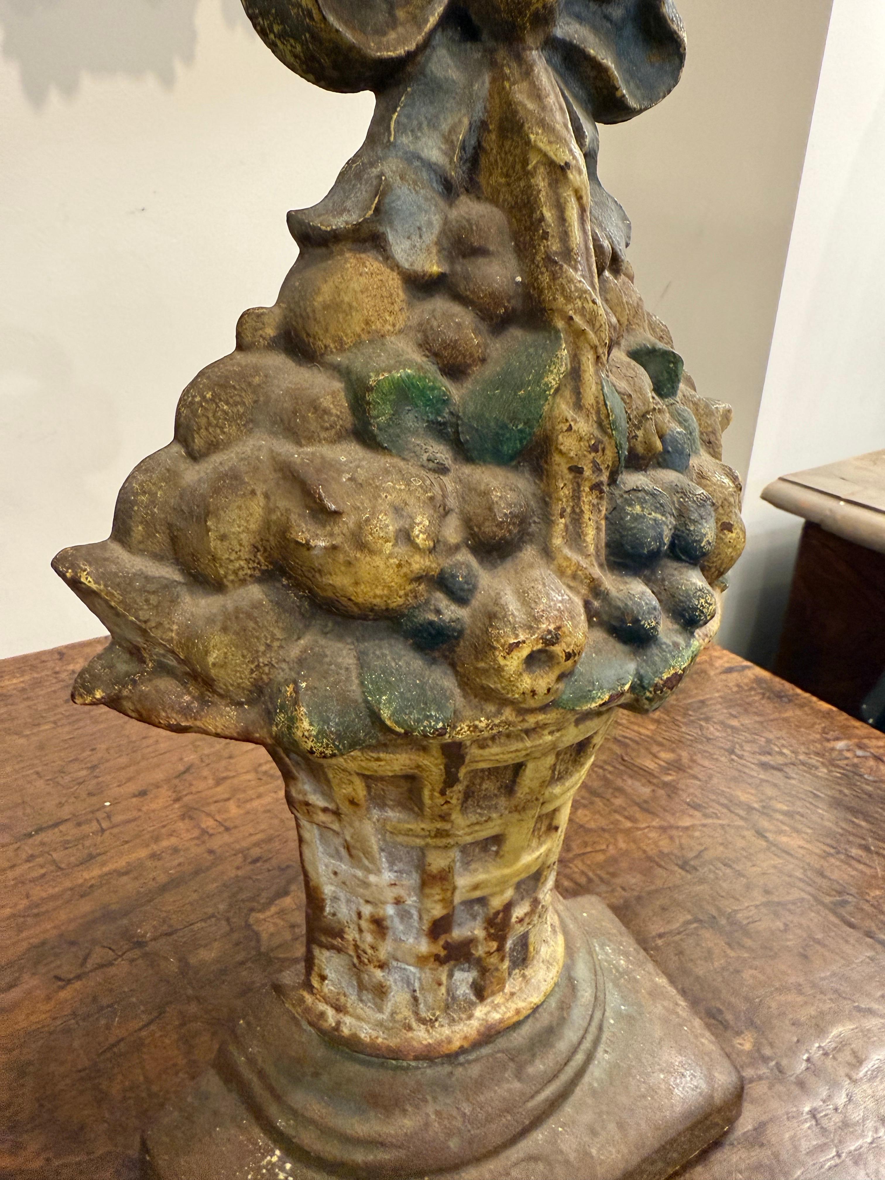 XIX secolo A Large English Victorian Cast Iron Painted Doorstops, 19th Century in vendita