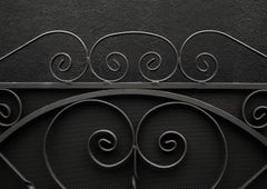 Large English Wrought Iron Firescreen