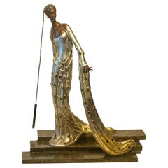 Grande sculpture ERTE Romain de Tirtoff en bronze intitulée "MELISANDE" Ltd Ed 375