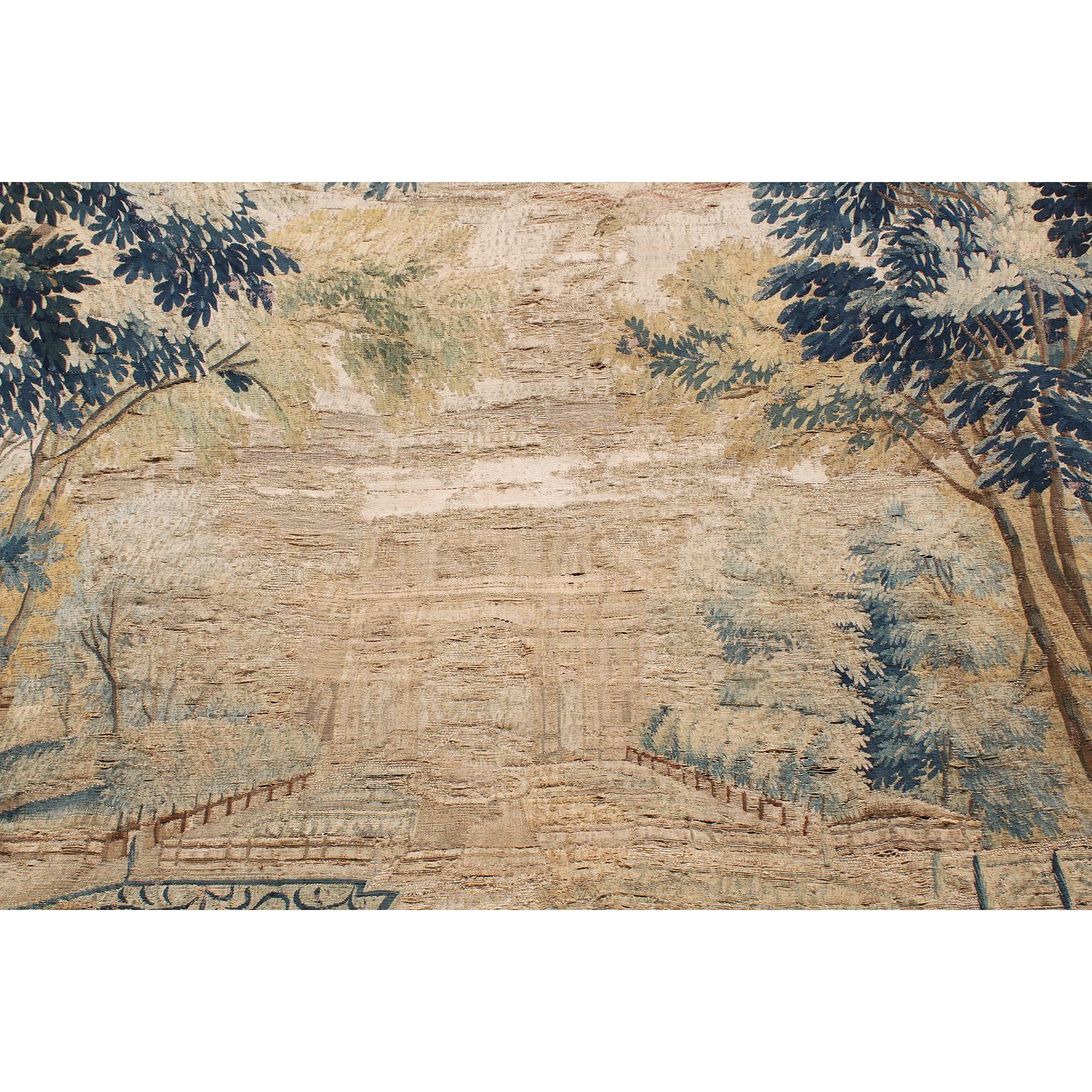 Large Flemish 17th-18th Century Baroque Pictorial Tapestry 