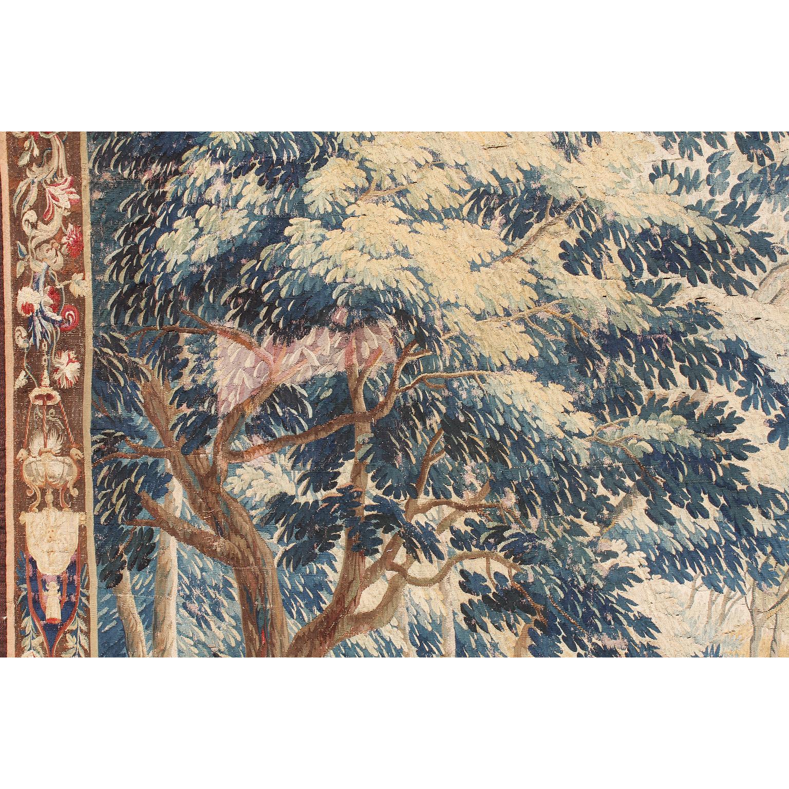 Large Flemish 17th-18th Century Baroque Pictorial Tapestry "the Royal  Garden" For Sale at 1stDibs