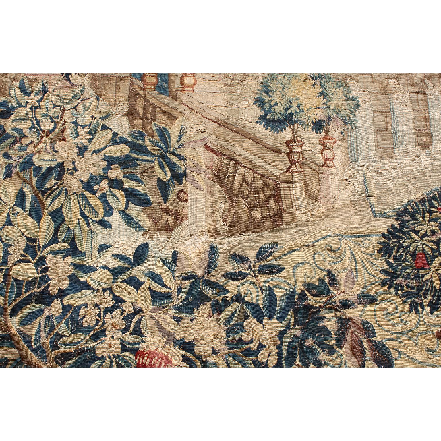 Wool Large Flemish 17th-18th Century Baroque Pictorial Tapestry 