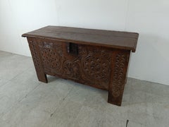 A large flemish 18th century oak chest