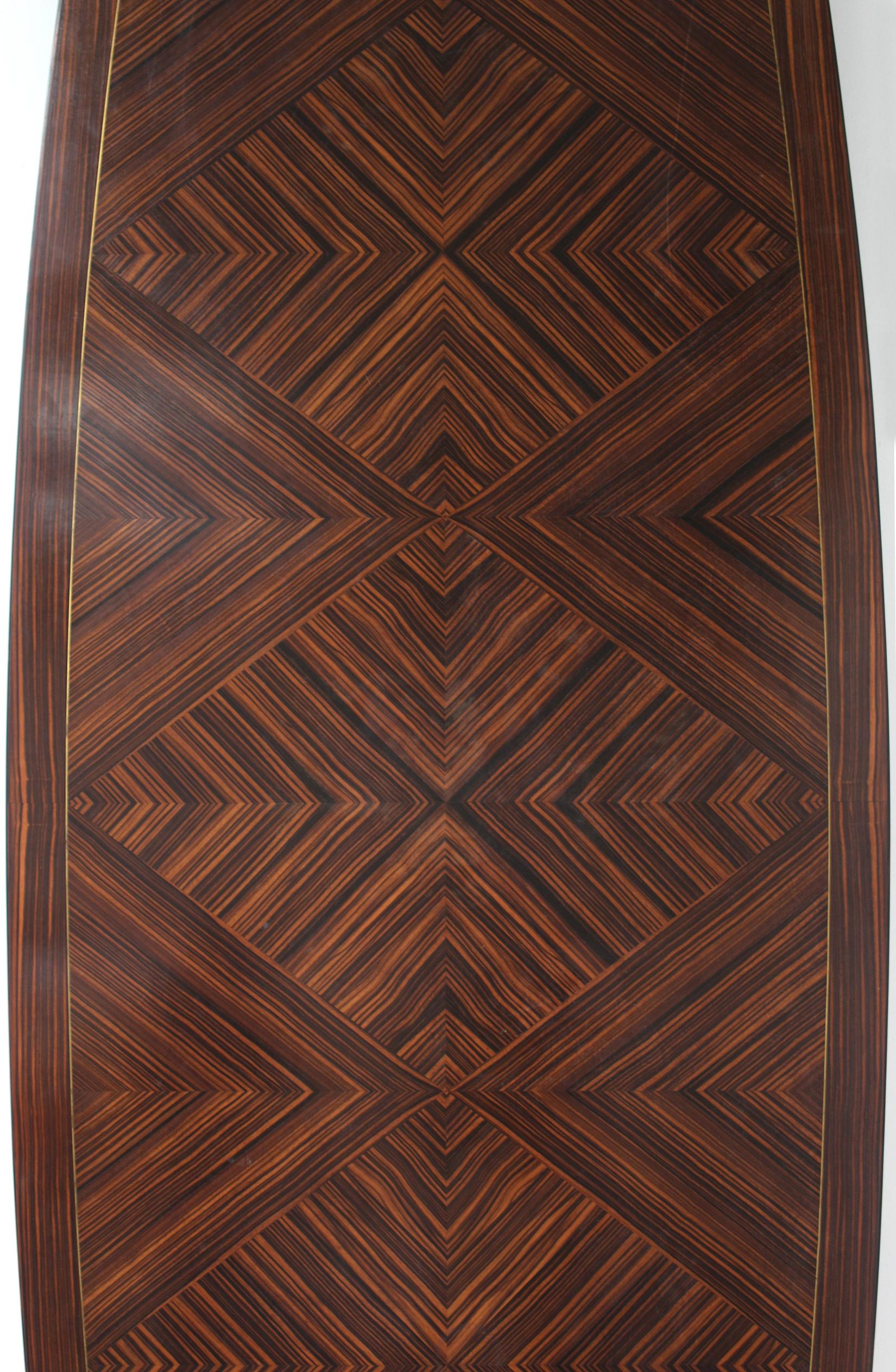 Mid-20th Century Large French Art Deco Macassar Ebony Table by Dominique