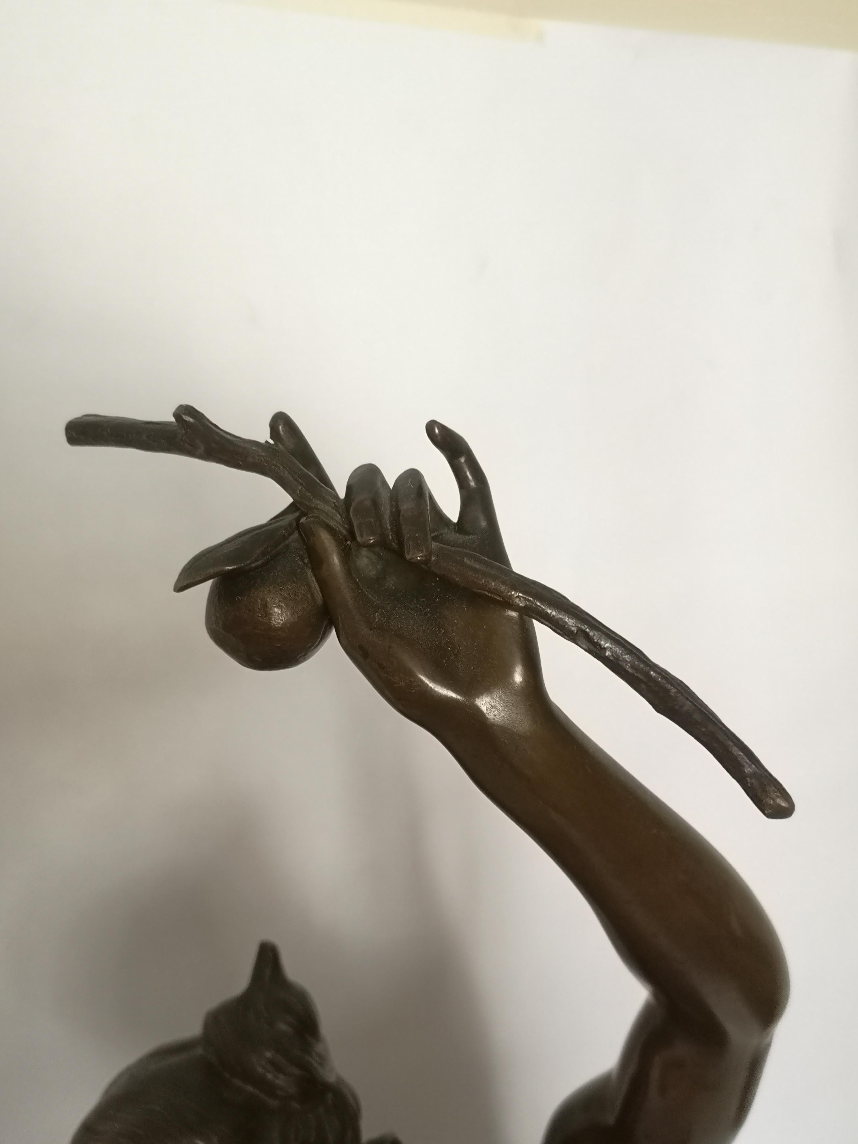 Large French Bronze of Atalante by George Saulo For Sale 1