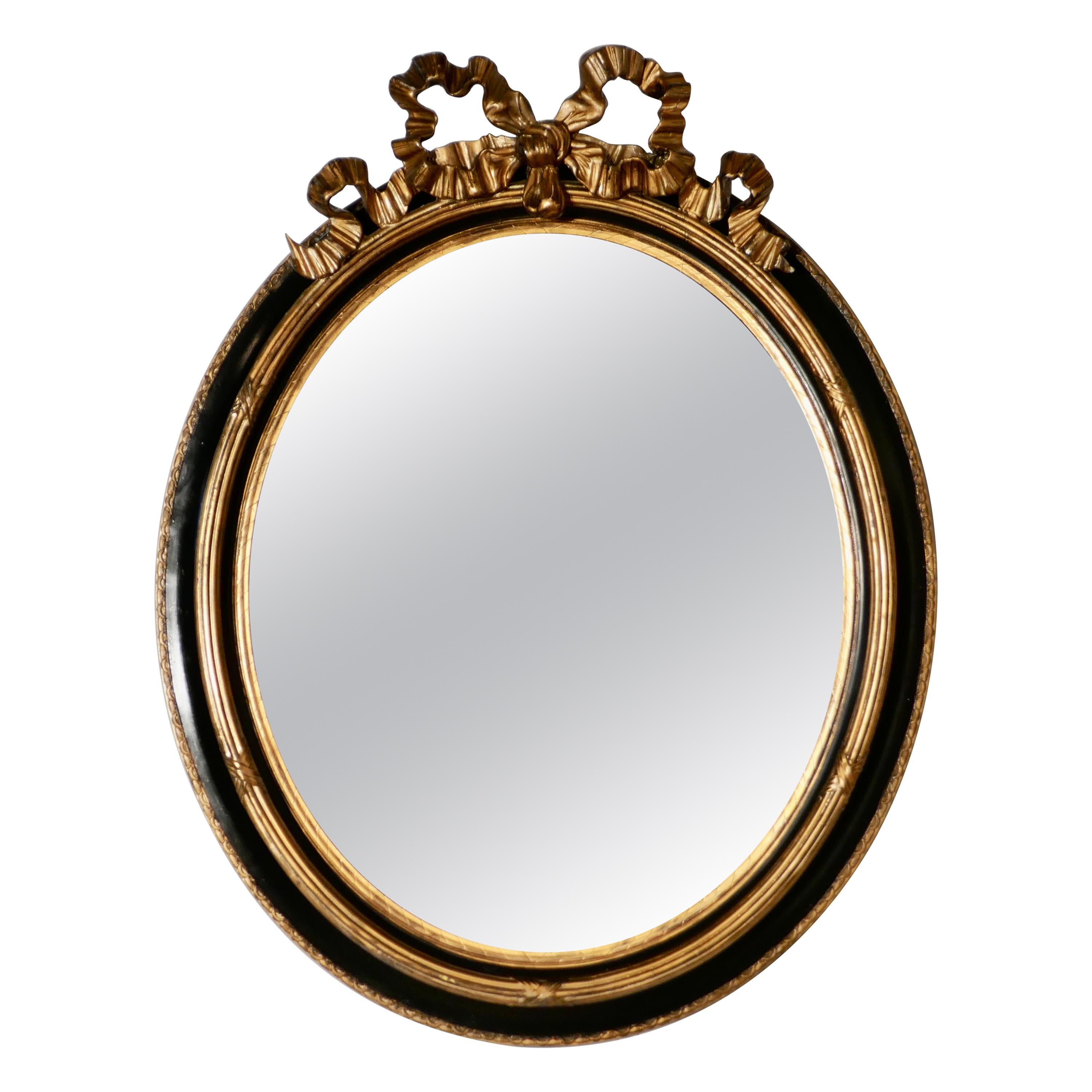 Very Large French Rococo Oval Gilt Wall Mirror For Sale at 1stDibs