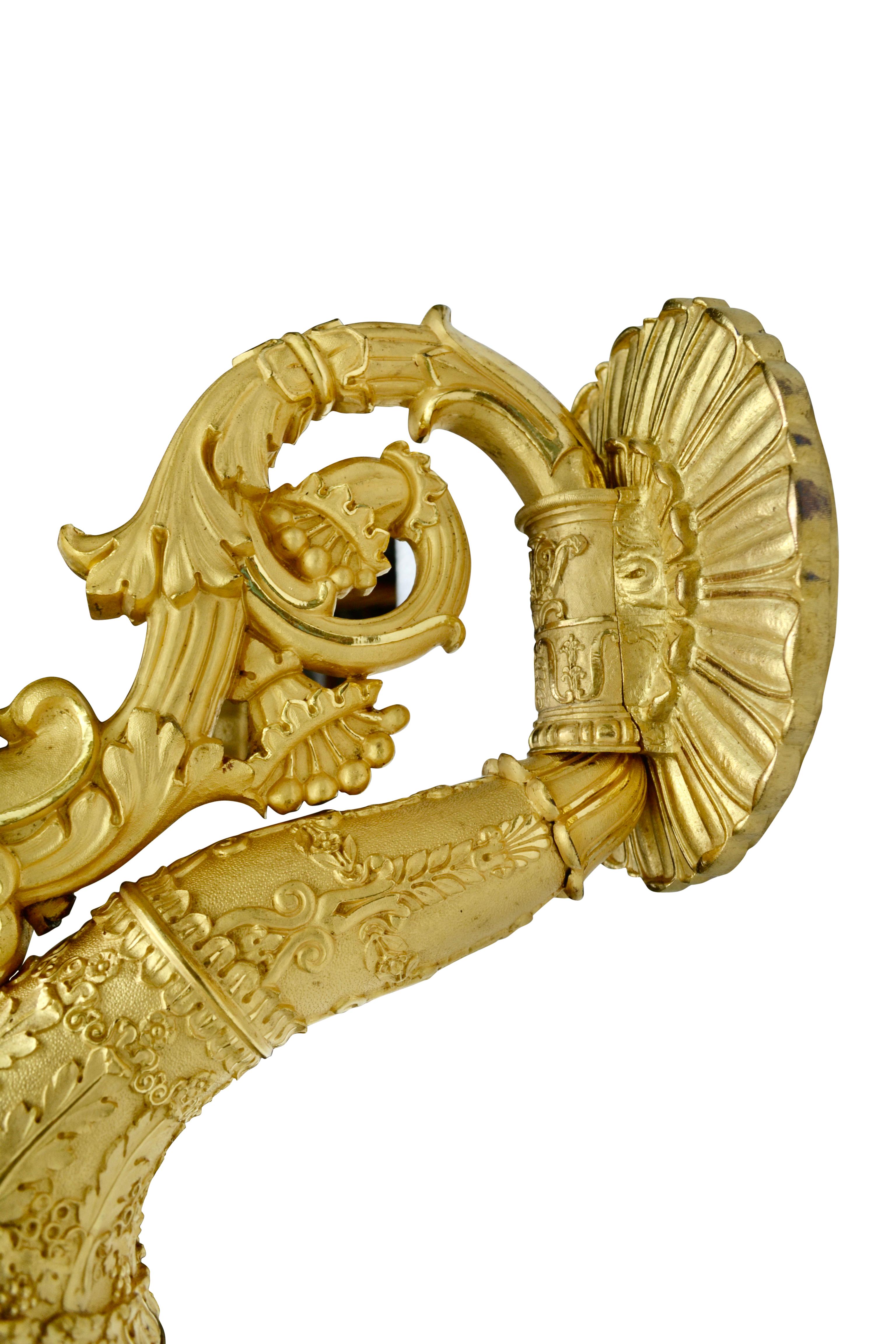 Large French Empire Gilt Bronze and Crystal Sconce Attributed to Thomire For Sale 6