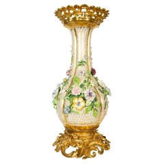 Large French Gilt Bronze Mounted Porcelain Vase