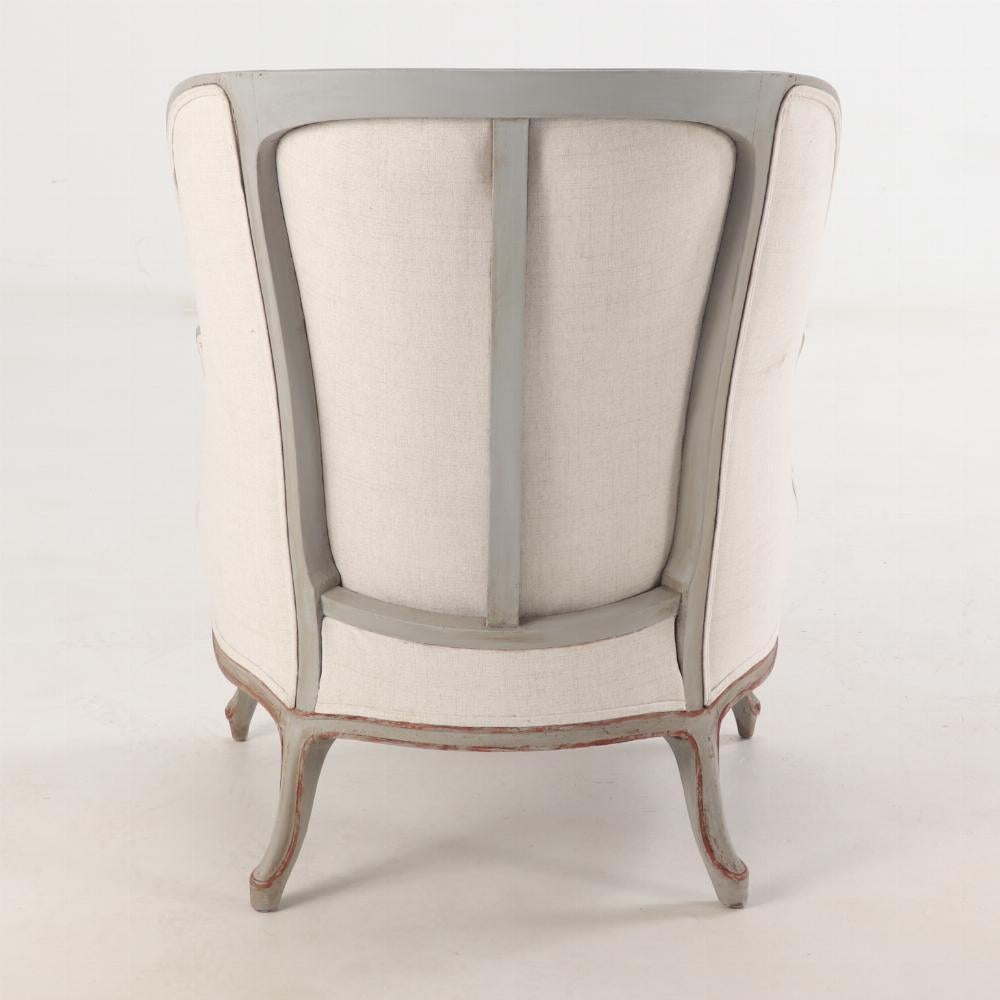 Gran bergere francés pintado estilo Luis XV, c. 1900 Francés en venta