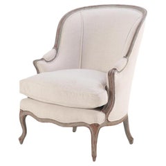 Gran bergere francés pintado estilo Luis XV, c. 1900