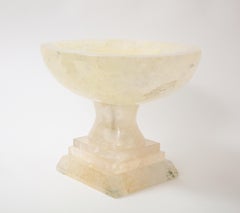 A Large French Mid Century Clear Rock Crystal Centerpiece