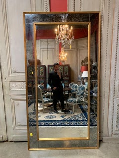 Large French Mirror with a Gilt Frame