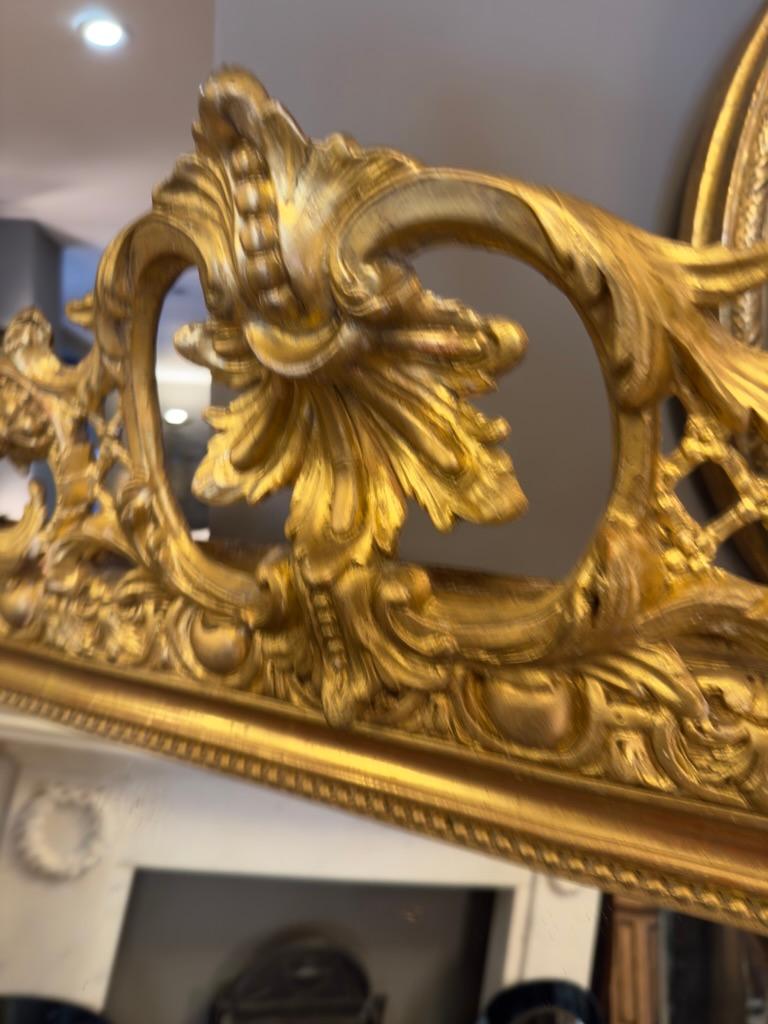 A Large French Napoleon III Period Gold Gilt Mirror 1