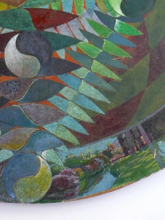 Un gran cuadro francés, con motivos de la Cábala Francia 1950