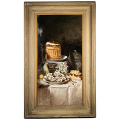 Large French Porcelain Still Life Plaque, circa 1870