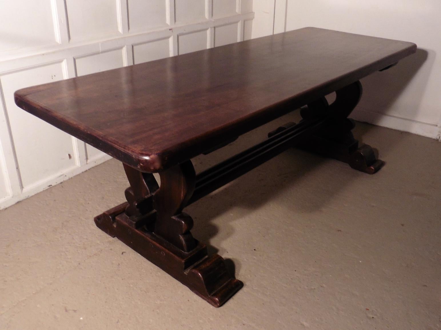 20th Century Large French Refectory Table, Table Monastère