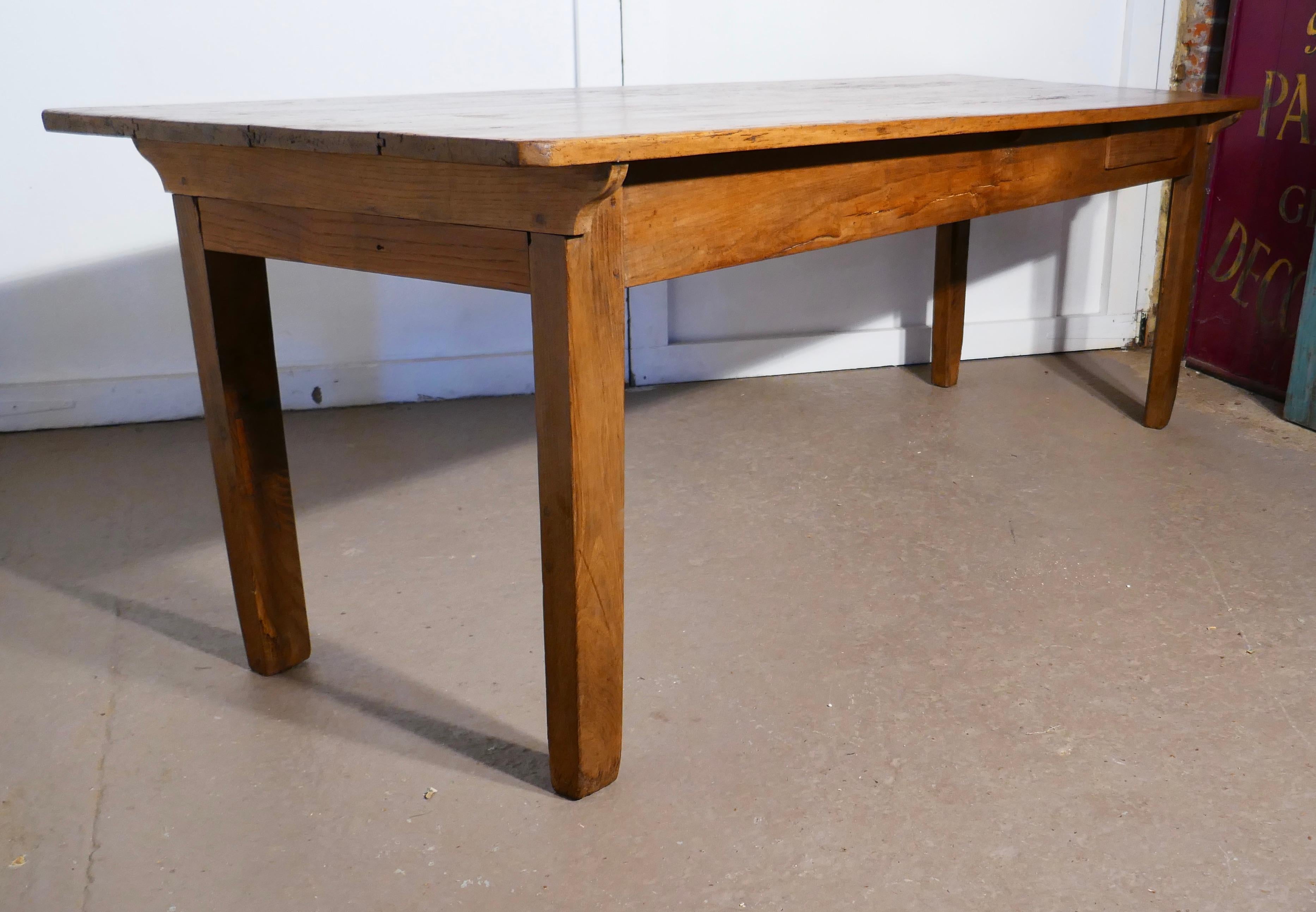 Large French Rustic Pine Table 3
