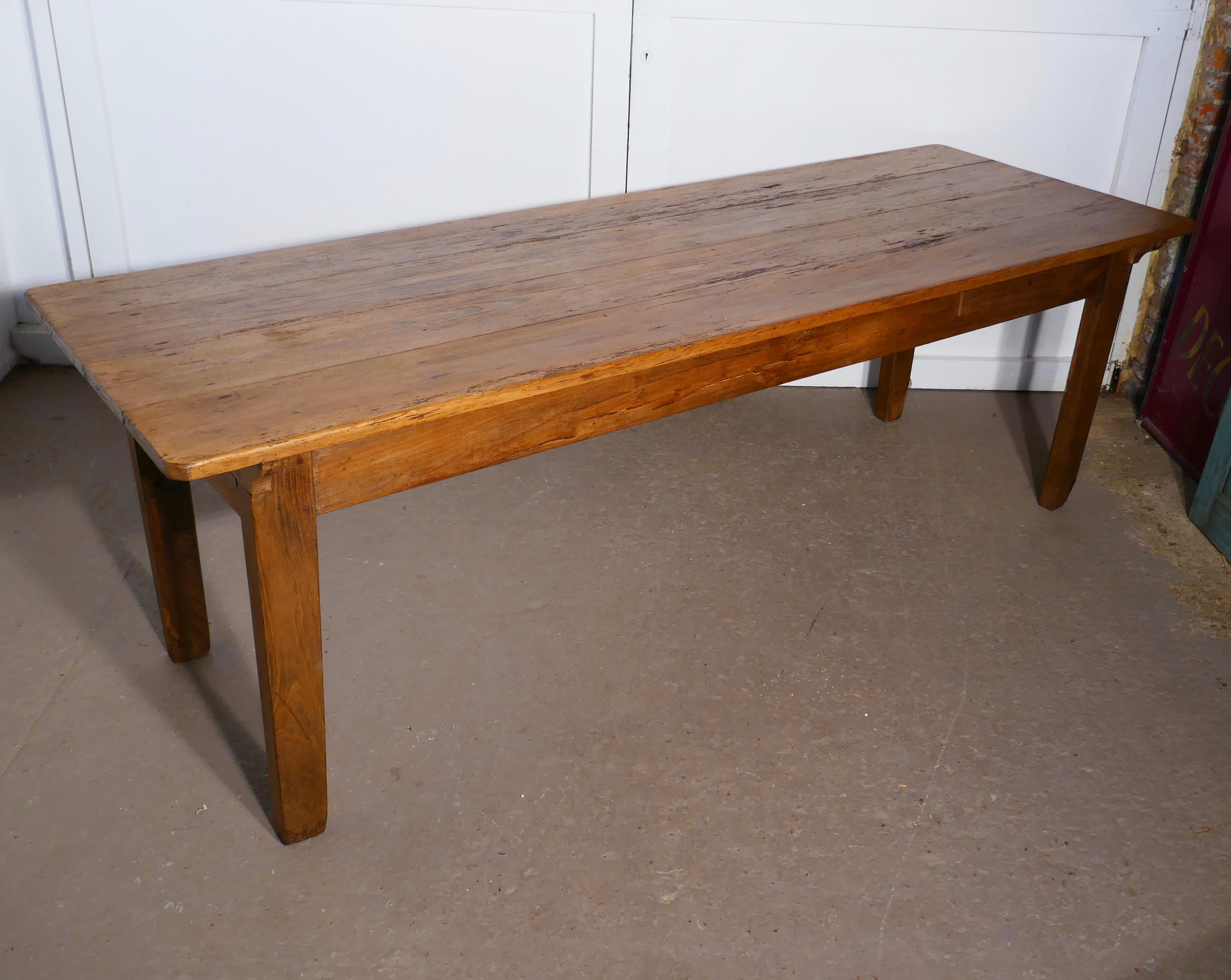 Large French Rustic Pine Table 5