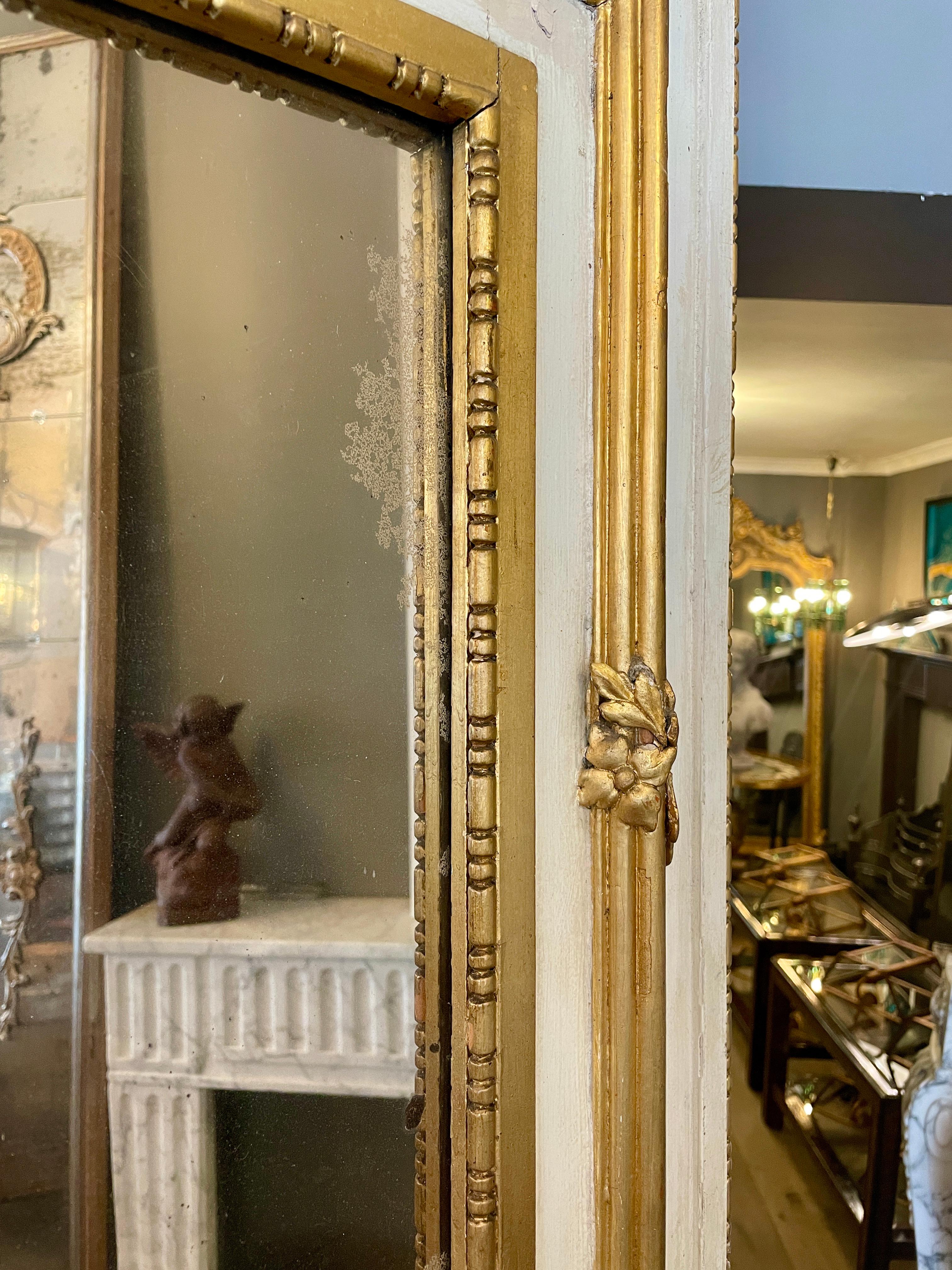 Large French Trumeau Parcel Gilt Mirror 3