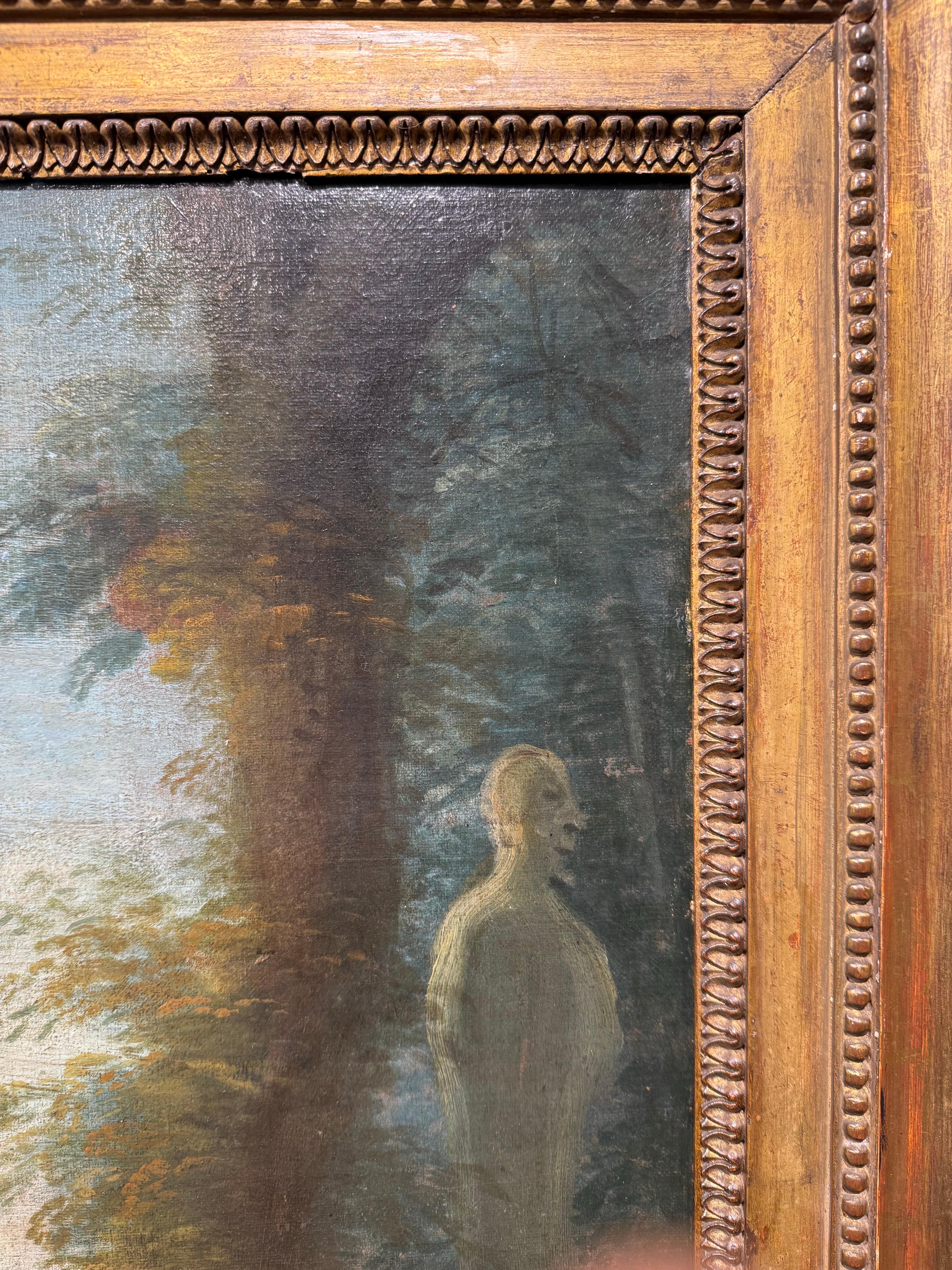Grande peinture à l'huile sur toile encadrée de bois, XVIIIe siècle Bon état - En vente à ARMADALE, VIC