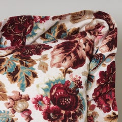 A Large Frilly Cushion Made From French 20th Century Fabric