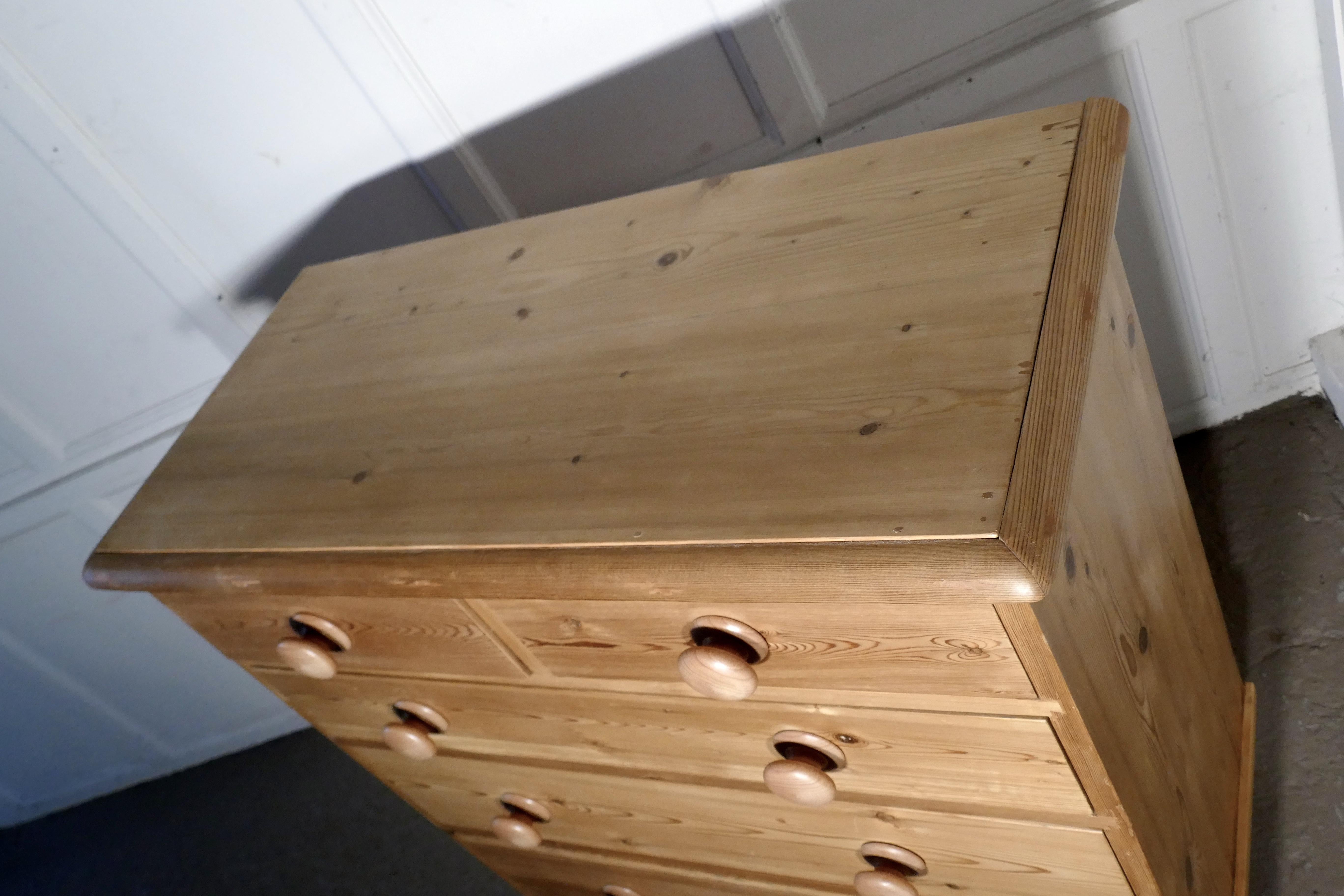 19th Century Large Fully Restored Victorian Pine Chest of Drawers