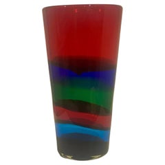 A Large Fulvio Bianconi for Gino Mazzega 'Fasce Orizzontali' Art Glass Vase